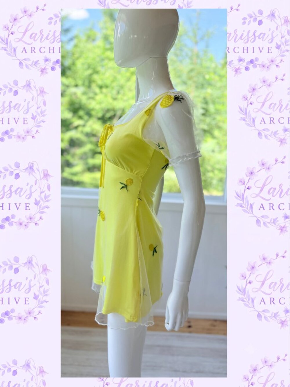Sugar Thrillz by Dolls Kill I Got The Juice Embroidered Babydoll Dress | Size XS - Picture 3 of 16